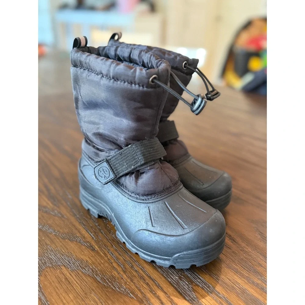 Northside Frosty Snow Boots Kids Size 13 Black Thermolite Insulated Waterproof